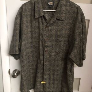 Tommy Bahama Shirt X Large 100% Linen Button Down Retro Camp Dress Shirt EUC